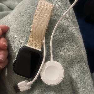 Apple Watch Series 8 with Cream Band + charger